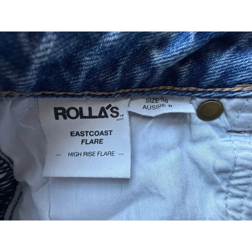 ROLLA'S East Coast High Rise Flare Karen Blue Jeans Size 26 - Picture 9 of 10